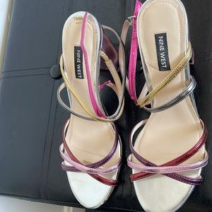 Colorful heels, worn once